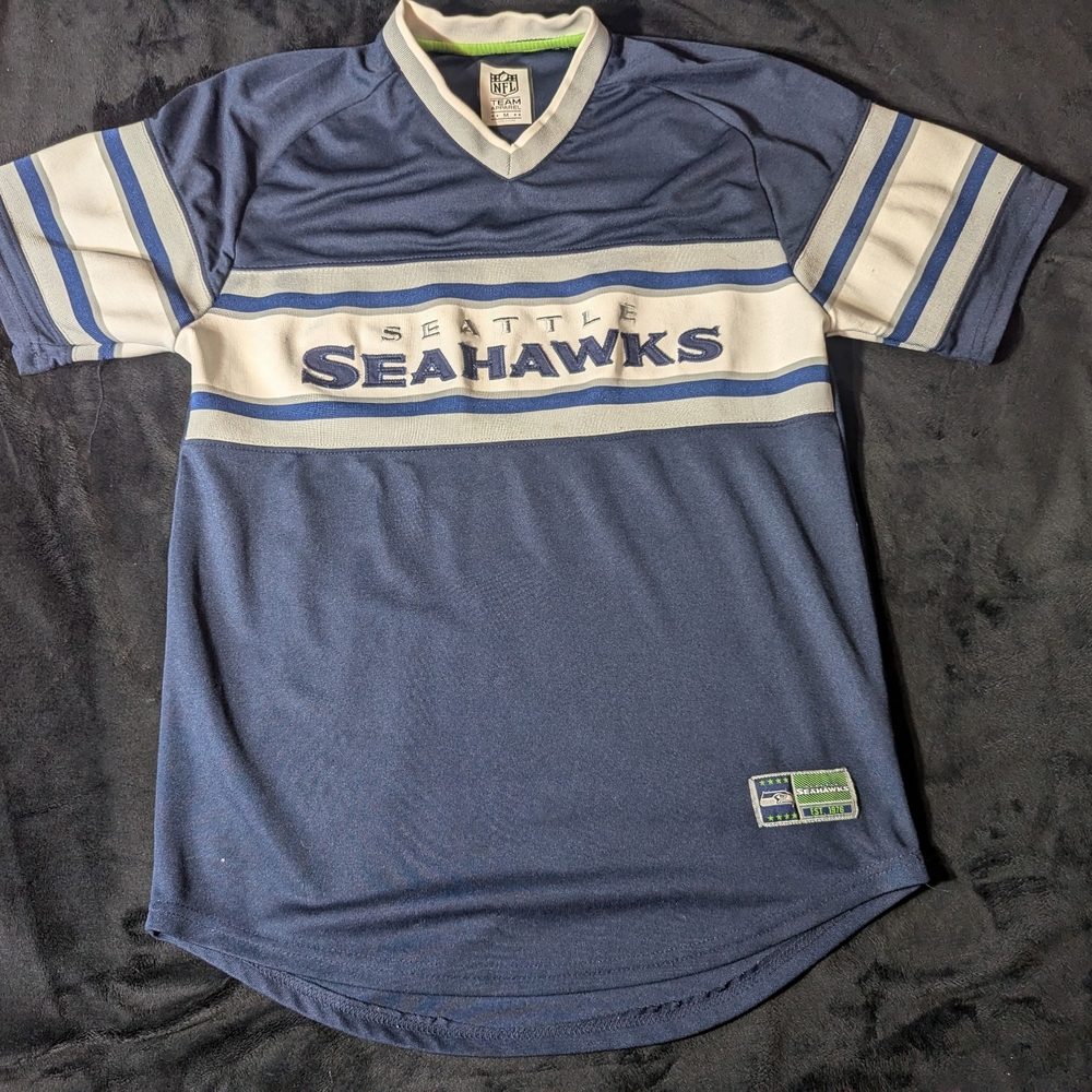 Seattle Seahawks Blue and White Jersey VINTAGE